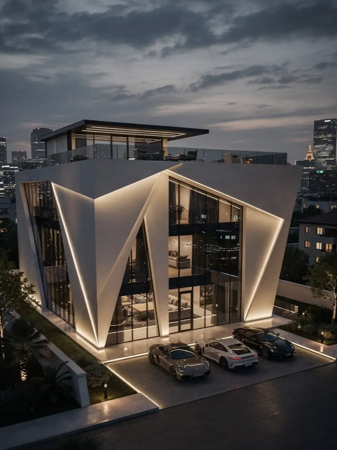 Sculptural Glass Office
