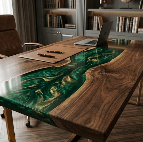 Emerald Marbled Desk
