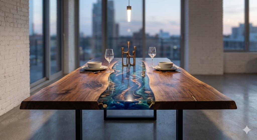 Loft River Epoxy Table