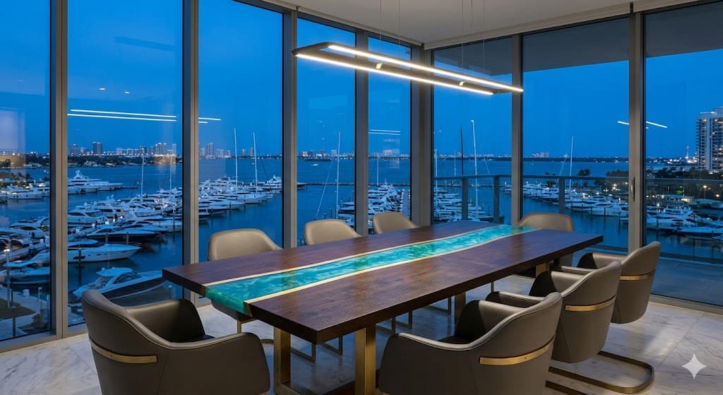 Marina Teal River Table