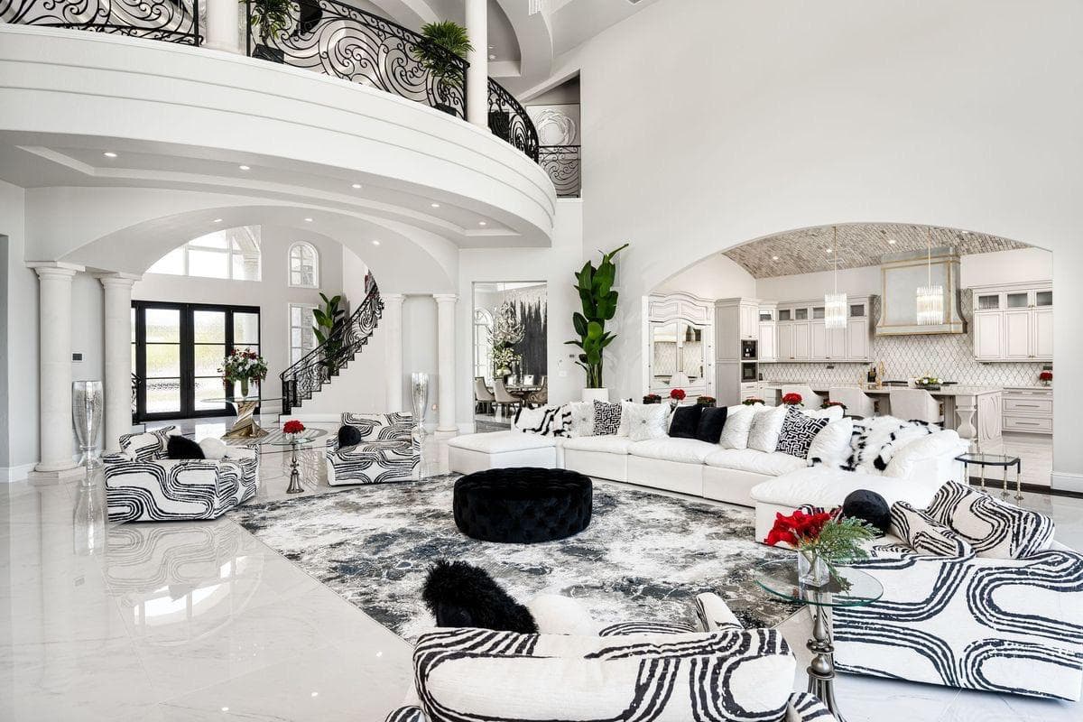 Monochrome Statement Living Room