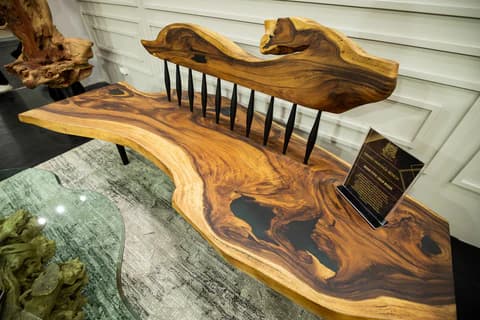 Live-Edge Suar Console Bench