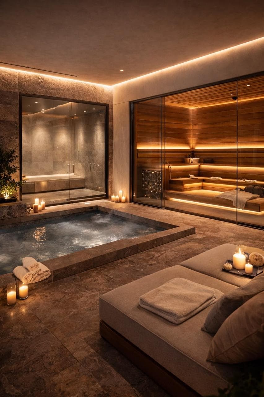 Spa, Sauna & Steam Suite