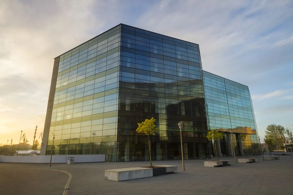 Glass Cube Office Building