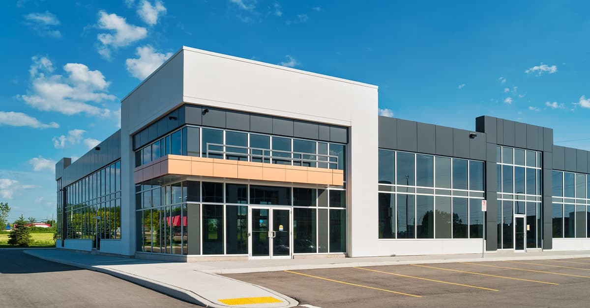 Glass-Front Retail Center