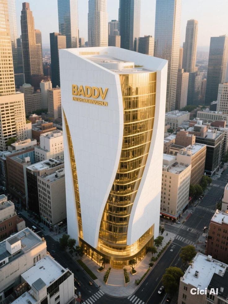 Gold Curtain-Wall Tower