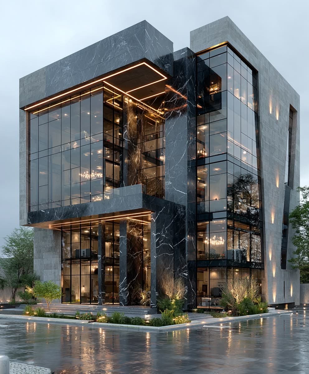 Marble & Glass Office Building
