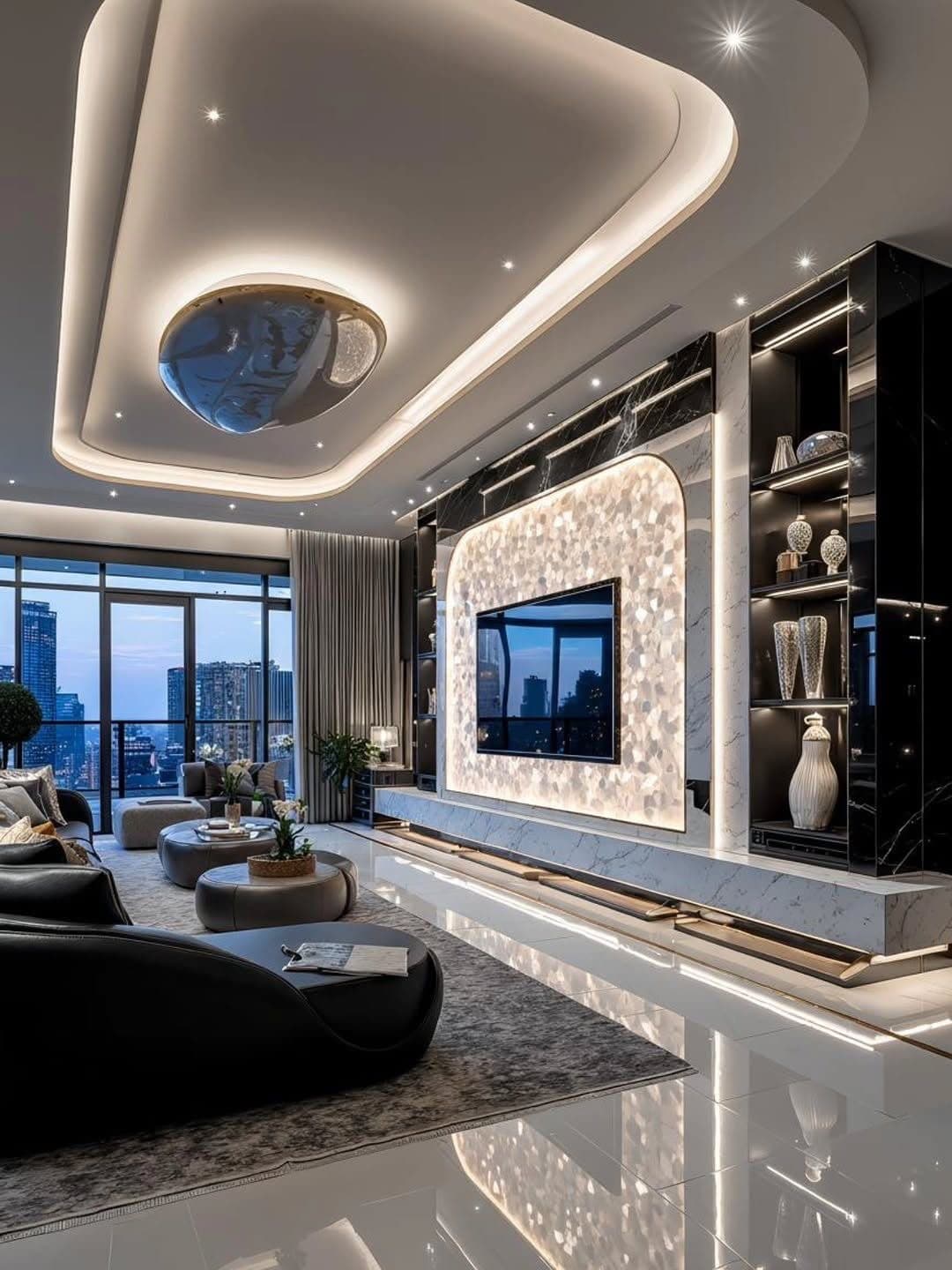 Pearl-Inlay Feature Lounge