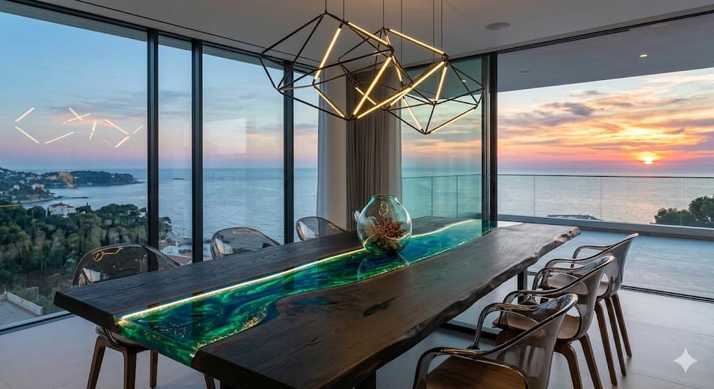 Ocean View Emerald Table