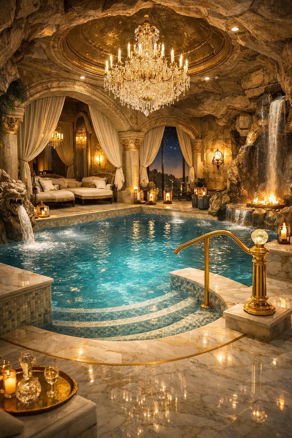 Indoor Grotto Spa Pool